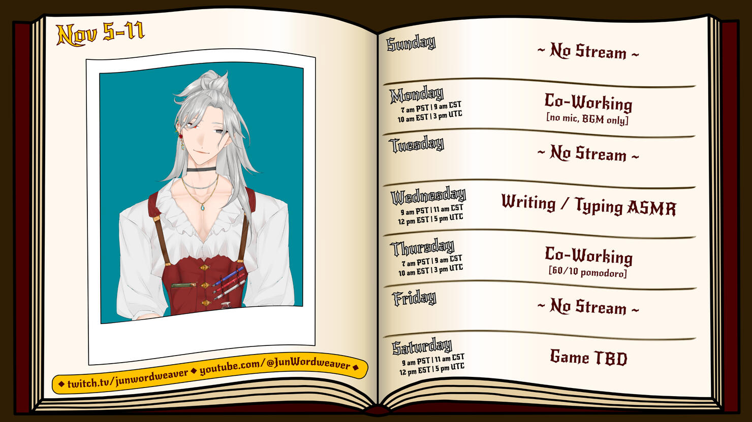 Stream Schedule Template 2